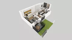 2 pokoje, mieszkanie 46,80 m², piętro 1, oferta nr B/85, Osiedle przy Wielickiej etap 1.2, Kraków, Bieżanów-Prokocim, ul. M. Orwid