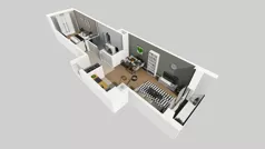 2 pokoje, mieszkanie 48,84 m², piętro 2, oferta nr B/90, Osiedle przy Wielickiej etap 1.2, Kraków, Bieżanów-Prokocim, ul. M. Orwid