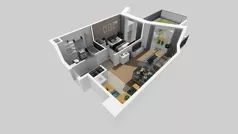 2 pokoje, mieszkanie 41,51 m², piętro 1, oferta nr B/122, Osiedle przy Wielickiej etap 1.2, Kraków, Bieżanów-Prokocim, ul. M. Orwid