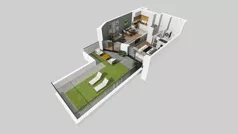 2 pokoje, mieszkanie 41,51 m², piętro 1, oferta nr B/122, Osiedle przy Wielickiej etap 1.2, Kraków, Bieżanów-Prokocim, ul. M. Orwid