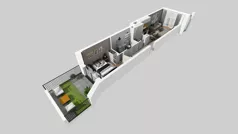 2 pokoje, mieszkanie 44,66 m², piętro 1, oferta nr B/123, Osiedle przy Wielickiej etap 1.2, Kraków, Bieżanów-Prokocim, ul. M. Orwid