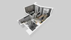2 pokoje, mieszkanie 36,75 m², piętro 4, oferta nr B/144, Osiedle przy Wielickiej etap 1.2, Kraków, Bieżanów-Prokocim, ul. M. Orwid