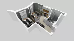2 pokoje, mieszkanie 36,75 m², piętro 4, oferta nr B/144, Osiedle przy Wielickiej etap 1.2, Kraków, Bieżanów-Prokocim, ul. M. Orwid