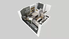 2 pokoje, mieszkanie 36,75 m², piętro 4, oferta nr B/144, Osiedle przy Wielickiej etap 1.2, Kraków, Bieżanów-Prokocim, ul. M. Orwid