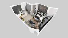2 pokoje, mieszkanie 36,75 m², piętro 4, oferta nr B/144, Osiedle przy Wielickiej etap 1.2, Kraków, Bieżanów-Prokocim, ul. M. Orwid