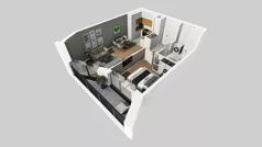 2 pokoje, mieszkanie 43,57 m², piętro 5, oferta nr B/151, Osiedle przy Wielickiej etap 1.2, Kraków, Bieżanów-Prokocim, ul. M. Orwid