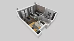 2 pokoje, mieszkanie 39,48 m², piętro 1, oferta nr A/5, Osiedle przy Wielickiej, Kraków, Bieżanów-Prokocim, ul. Marii Orwid / Wielicka