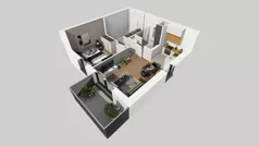 2 pokoje, mieszkanie 44,08 m², piętro 4, oferta nr A/38, Osiedle przy Wielickiej, Kraków, Bieżanów-Prokocim, ul. Marii Orwid / Wielicka