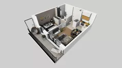 2 pokoje, mieszkanie 40,07 m², piętro 1, oferta nr A/72, Osiedle przy Wielickiej, Kraków, Bieżanów-Prokocim, ul. Marii Orwid / Wielicka