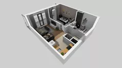 2 pokoje, mieszkanie 40,07 m², piętro 1, oferta nr A/72, Osiedle przy Wielickiej, Kraków, Bieżanów-Prokocim, ul. Marii Orwid / Wielicka