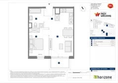 2 pokoje, mieszkanie 40,97 m², piętro 3, oferta nr A/80, Osiedle przy Wielickiej, Kraków, Bieżanów-Prokocim, ul. Marii Orwid / Wielicka