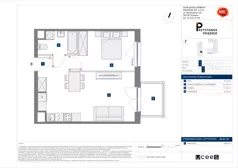 2 pokoje, mieszkanie 42,01 m², piętro 1, oferta nr C/2, Przystanek Prądnik 2, Kraków, Prądnik Biały, Górka Narodowa, ul. Meiera