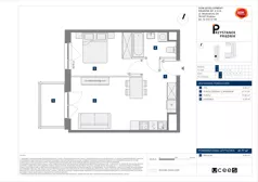 2 pokoje, mieszkanie 41,77 m², piętro 1, oferta nr C/6, Przystanek Prądnik 2, Kraków, Prądnik Biały, Górka Narodowa, ul. Meiera