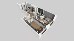 2 pokoje, mieszkanie 56,98 m², piętro 1, oferta nr C/130, Przystanek Prądnik 2, Kraków, Prądnik Biały, Górka Narodowa, ul. Meiera