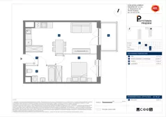 2 pokoje, mieszkanie 41,79 m², piętro 5, oferta nr C/156, Przystanek Prądnik 2, Kraków, Prądnik Biały, Górka Narodowa, ul. Meiera