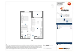 2 pokoje, mieszkanie 37,94 m², piętro 3, oferta nr B/14, Osiedle Palladium, Warszawa, Białołęka, Nowodwory, ul. Mieczysławy Ćwiklińskiej