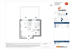 2 pokoje, mieszkanie 37,50 m², piętro 3, oferta nr A/60, Osiedle Palladium, Warszawa, Białołęka, Nowodwory, ul. Mieczysławy Ćwiklińskiej