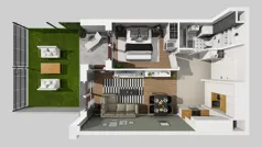 2 pokoje, mieszkanie 42,50 m², parter, oferta nr A/1, Osiedle Międzyleska 3, Wrocław, Tarnogaj, Krzyki, ul. Międzyleska
