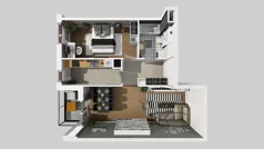 2 pokoje, mieszkanie 54,34 m², piętro 4, oferta nr A/50, Osiedle Międzyleska 3, Wrocław, Tarnogaj, Krzyki, ul. Międzyleska