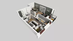 2 pokoje, mieszkanie 54,34 m², piętro 5, oferta nr A/61, Osiedle Międzyleska 3, Wrocław, Tarnogaj, Krzyki, ul. Międzyleska