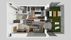 2 pokoje, mieszkanie 37,23 m², piętro 4, oferta nr A/100, Międzyleska 4, Wrocław, Tarnogaj, Krzyki, ul. Międzyleska