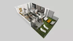 2 pokoje, mieszkanie 37,23 m², piętro 4, oferta nr A/100, Międzyleska 4, Wrocław, Tarnogaj, Krzyki, ul. Międzyleska