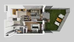 2 pokoje, mieszkanie 39,77 m², piętro 1, oferta nr A/31, Międzyleska 4, Wrocław, Tarnogaj, Krzyki, ul. Międzyleska
