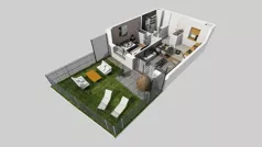 2 pokoje, mieszkanie 37,36 m², piętro 2, oferta nr A/81, Międzyleska 4, Wrocław, Tarnogaj, Krzyki, ul. Międzyleska