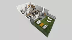 2 pokoje, mieszkanie 37,36 m², piętro 2, oferta nr A/81, Międzyleska 4, Wrocław, Tarnogaj, Krzyki, ul. Międzyleska