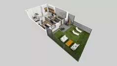 2 pokoje, mieszkanie 37,36 m², piętro 2, oferta nr A/81, Międzyleska 4, Wrocław, Tarnogaj, Krzyki, ul. Międzyleska