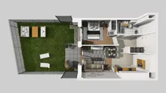 2 pokoje, mieszkanie 37,22 m², parter, oferta nr A/64, Międzyleska 4, Wrocław, Tarnogaj, Krzyki, ul. Międzyleska