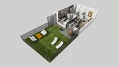 2 pokoje, mieszkanie 37,22 m², parter, oferta nr A/64, Międzyleska 4, Wrocław, Tarnogaj, Krzyki, ul. Międzyleska