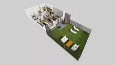 2 pokoje, mieszkanie 37,22 m², parter, oferta nr A/64, Międzyleska 4, Wrocław, Tarnogaj, Krzyki, ul. Międzyleska
