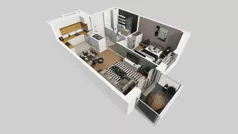 2 pokoje, mieszkanie 41,49 m², piętro 2, oferta nr A/36, Międzyleska 4, Wrocław, Tarnogaj, Krzyki, ul. Międzyleska