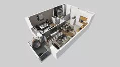 2 pokoje, mieszkanie 39,77 m², piętro 2, oferta nr A/38, Międzyleska 4, Wrocław, Tarnogaj, Krzyki, ul. Międzyleska