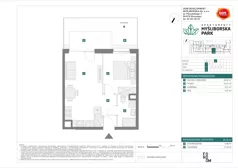 2 pokoje, mieszkanie 37,80 m², piętro 1, oferta nr J/8, Apartamenty Myśliborska Park, Warszawa, Białołęka, Żerań, ul. Myśliborska 11