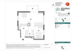 2 pokoje, mieszkanie 48,92 m², piętro 1, oferta nr J/6, Apartamenty Myśliborska Park, Warszawa, Białołęka, Żerań, ul. Myśliborska 11