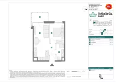2 pokoje, mieszkanie 35,04 m², piętro 1, oferta nr J/59, Apartamenty Myśliborska Park, Warszawa, Białołęka, Żerań, ul. Myśliborska 11