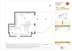 2 pokoje, mieszkanie 38,18 m², piętro 1, oferta nr A/4, Apartamenty Metro Wilanowska, Warszawa, Mokotów, Ksawerów, ul. Pejzażowa 26
