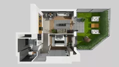2 pokoje, mieszkanie 38,18 m², piętro 1, oferta nr A/4, Apartamenty Metro Wilanowska, Warszawa, Mokotów, Ksawerów, ul. Pejzażowa 26