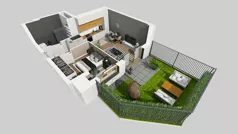 2 pokoje, mieszkanie 38,18 m², piętro 1, oferta nr A/4, Apartamenty Metro Wilanowska, Warszawa, Mokotów, Ksawerów, ul. Pejzażowa 26