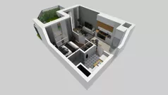 2 pokoje, mieszkanie 30,70 m², parter, oferta nr A/2, Apartamenty Metro Wilanowska, Warszawa, Mokotów, Ksawerów, ul. Pejzażowa 26