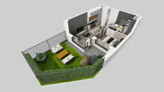 2 pokoje, mieszkanie 30,70 m², parter, oferta nr A/2, Apartamenty Metro Wilanowska, Warszawa, Mokotów, Ksawerów, ul. Pejzażowa 26