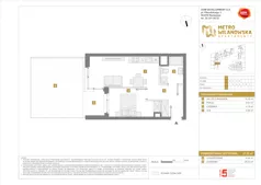 2 pokoje, mieszkanie 35,74 m², piętro 1, oferta nr A/10, Apartamenty Metro Wilanowska, Warszawa, Mokotów, Ksawerów, ul. Pejzażowa 26