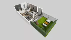 2 pokoje, mieszkanie 35,74 m², piętro 1, oferta nr A/10, Apartamenty Metro Wilanowska, Warszawa, Mokotów, Ksawerów, ul. Pejzażowa 26