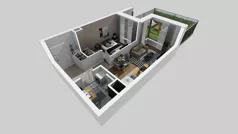 2 pokoje, mieszkanie 35,74 m², piętro 1, oferta nr A/10, Apartamenty Metro Wilanowska, Warszawa, Mokotów, Ksawerów, ul. Pejzażowa 26