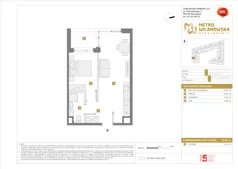 2 pokoje, mieszkanie 35,95 m², piętro 1, oferta nr A/9, Apartamenty Metro Wilanowska, Warszawa, Mokotów, Ksawerów, ul. Pejzażowa 26