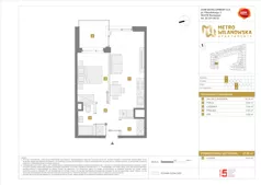 2 pokoje, mieszkanie 37,85 m², piętro 3, oferta nr A/30, Apartamenty Metro Wilanowska, Warszawa, Mokotów, Ksawerów, ul. Pejzażowa 26