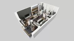 2 pokoje, mieszkanie 37,85 m², piętro 3, oferta nr A/30, Apartamenty Metro Wilanowska, Warszawa, Mokotów, Ksawerów, ul. Pejzażowa 26