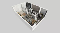 2 pokoje, mieszkanie 35,83 m², piętro 6, oferta nr A/71, Apartamenty Metro Wilanowska, Warszawa, Mokotów, Ksawerów, ul. Pejzażowa 26